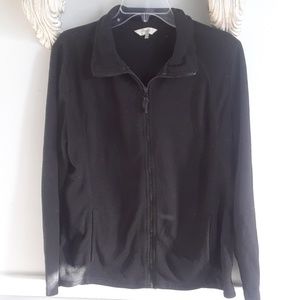 Peacocks, black zip up fleece, size 16